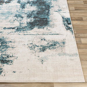 Oatman Abstract Teal Rug - Clearance