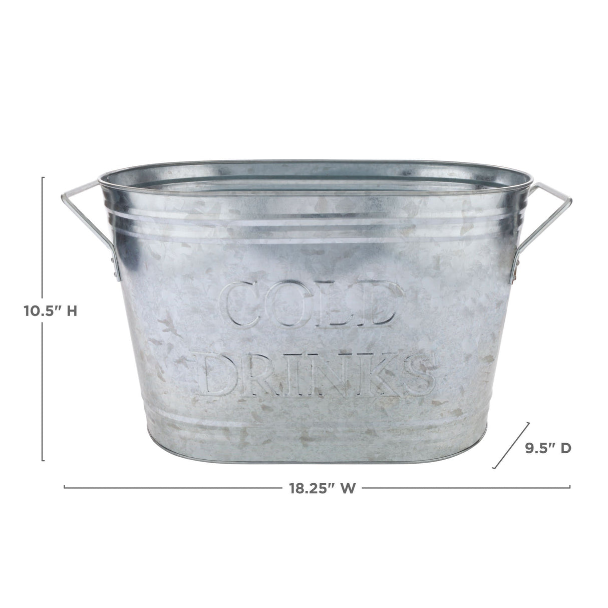 Cold Drinks Galvanized Metal Tub
