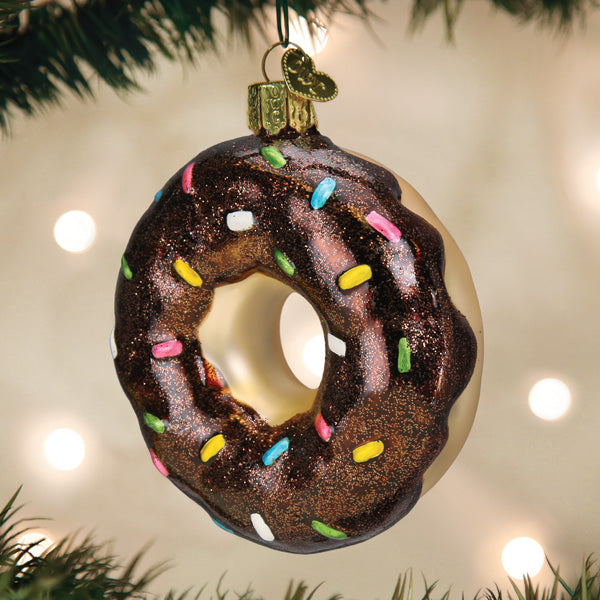 Old World Christmas Chocolate Sprinkles Donut Ornament