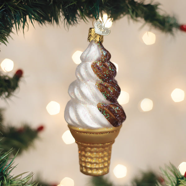 Old World Christmas Chocolate Swirl Soft Serve Ornament