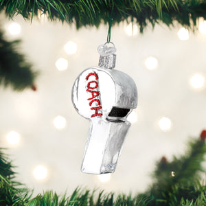 Old World Christmas Coach's Whistle Ornament