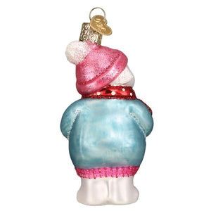 Old World Christmas Expectant Snowlady Ornament - view 4