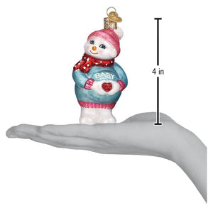 Old World Christmas Expectant Snowlady Ornament - view 6