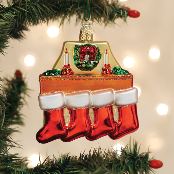 Old World Christmas Family Of 4 Stockings Ornament
