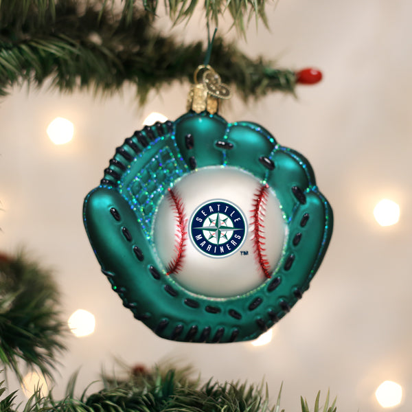 Old World Christmas Mariners Baseball Mitt Ornament