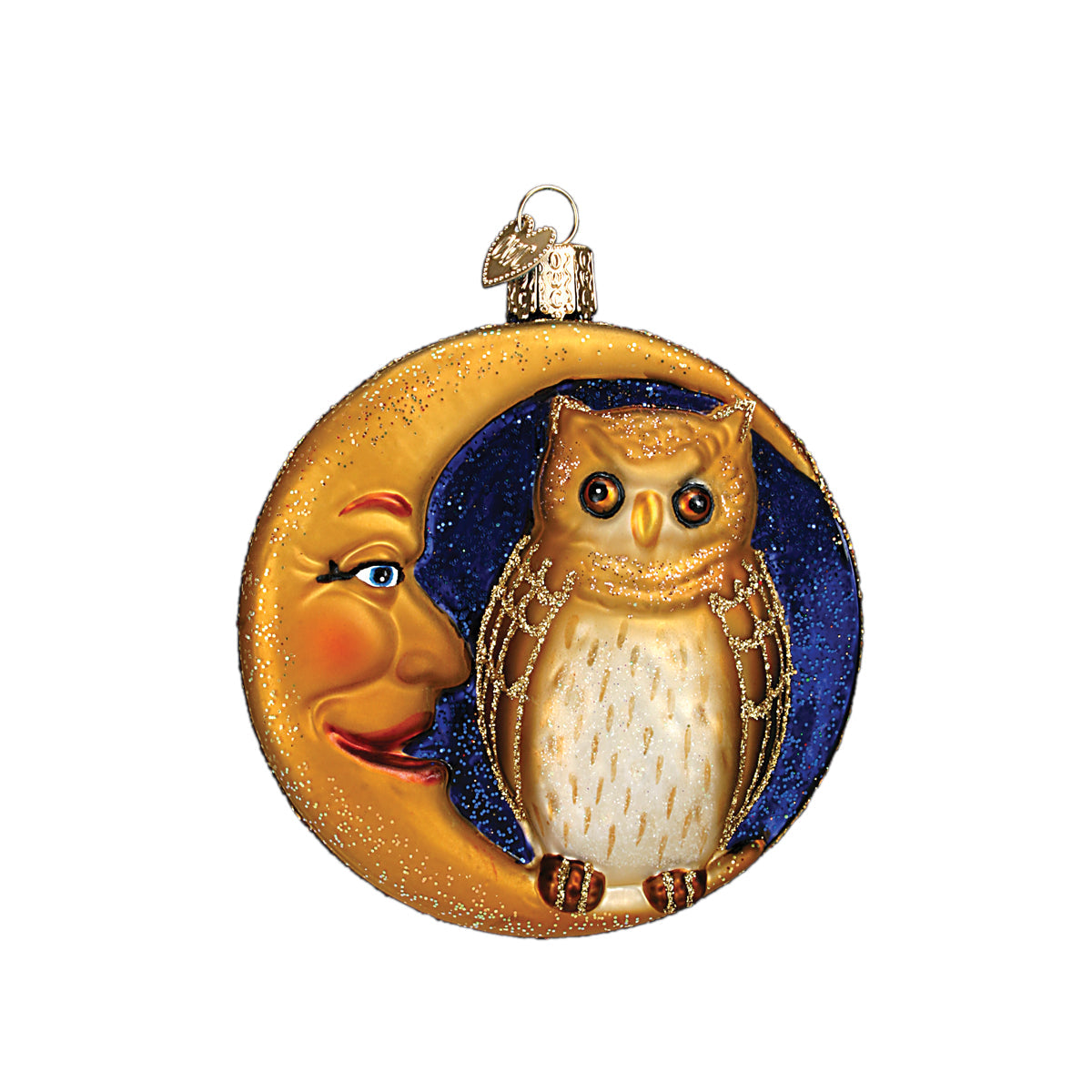 Old World Christmas Owl In Moon Ornament - view 3