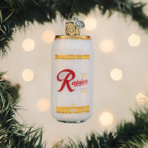 Old World Christmas Rainier Beer Can Ornament