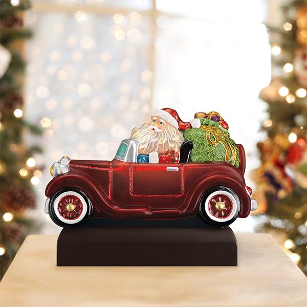 Old World Christmas Santa In Antique Car Light