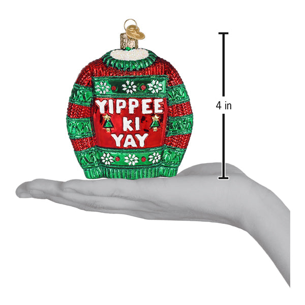 Old World Christmas Yippee Ki Yay Sweater Ornament - view 5