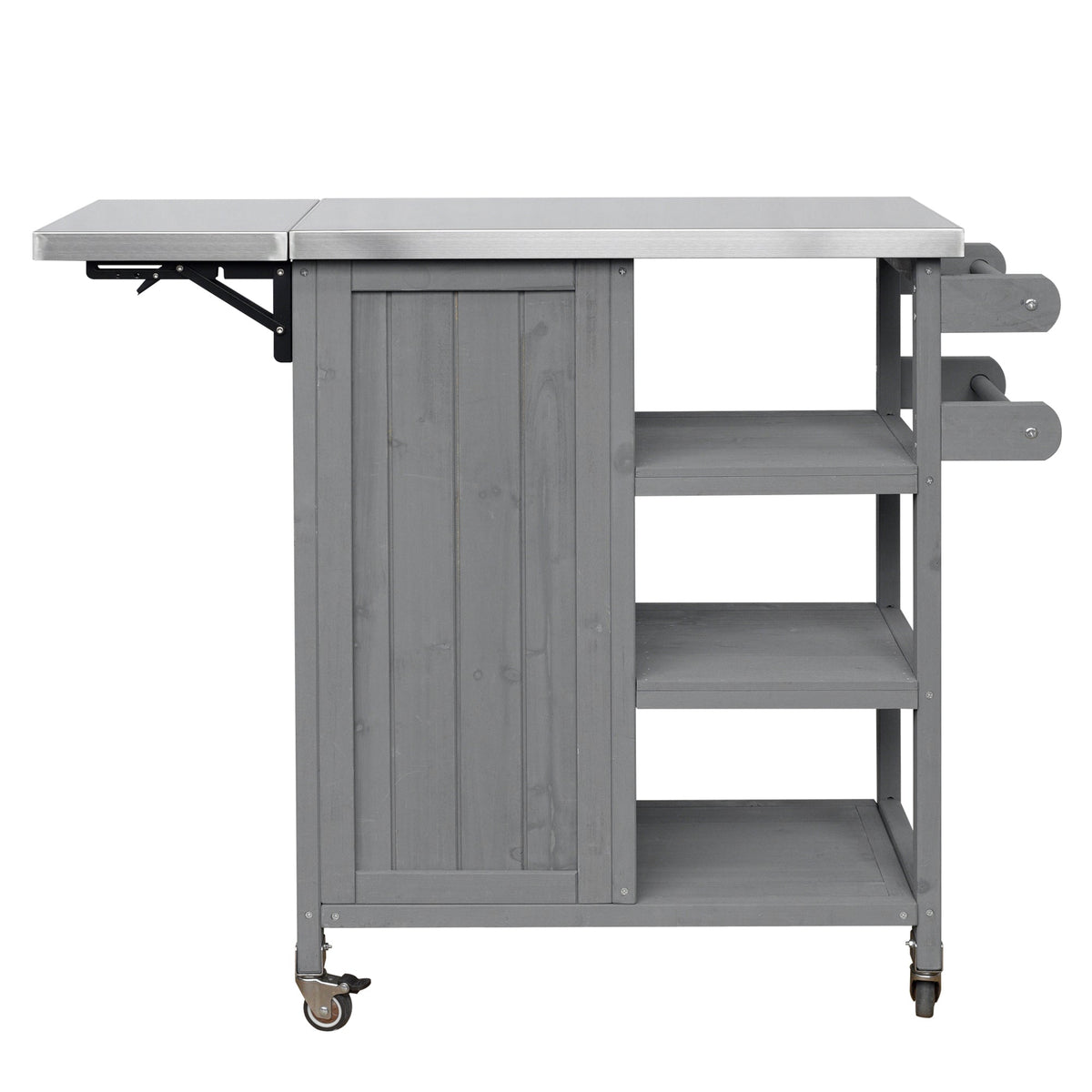 Omni Furniture Foldable Outdoor Kitchen Island Cart with Storage - view 12