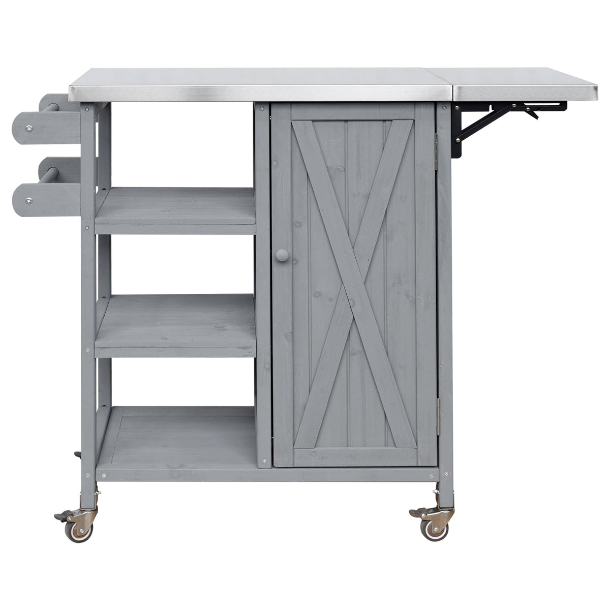 Omni Furniture Foldable Outdoor Kitchen Island Cart with Storage - view 5