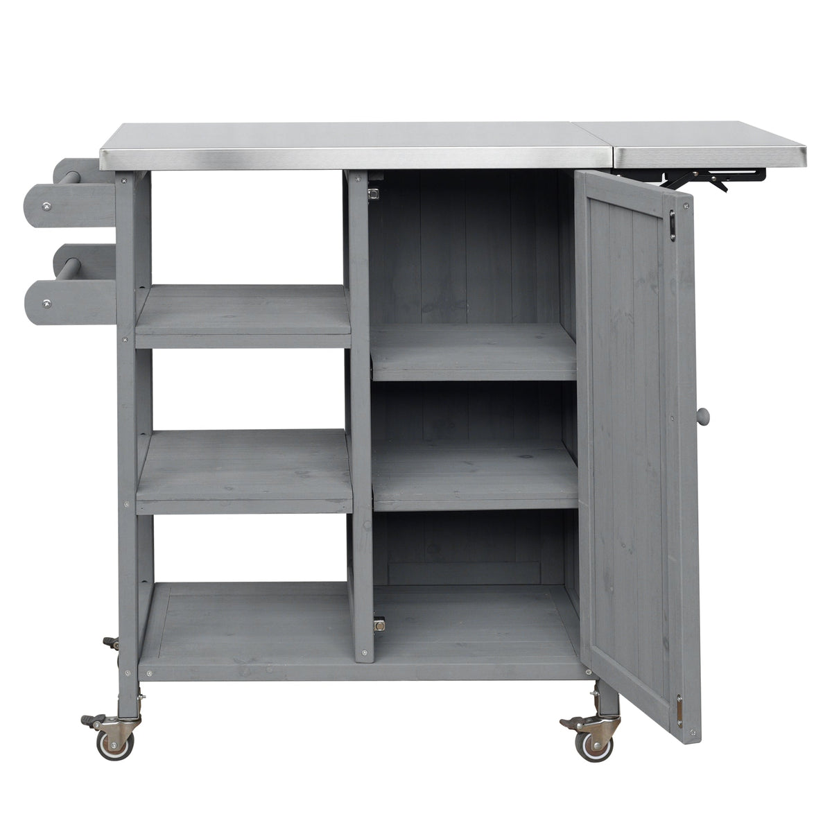 Omni Furniture Foldable Outdoor Kitchen Island Cart with Storage - view 6