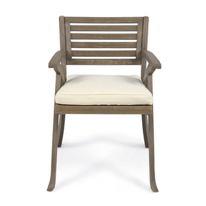 Helen Outdoor Acacia Wood Dining Chair
