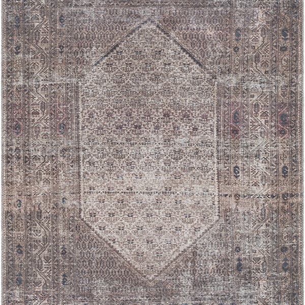 Tan Ormstown Distressed Washable Area Rug - Clearance