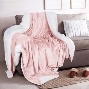 Velvet Plush Sherpa Bed Blanket by Great Bay Home