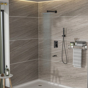 Oumuch 10-Inch Wall Mounted Square Shower System with Rough In Valve - view 5