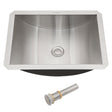 Oumuch Brushed Nickel Undermount Bathroom Sink with Pop Up Drain