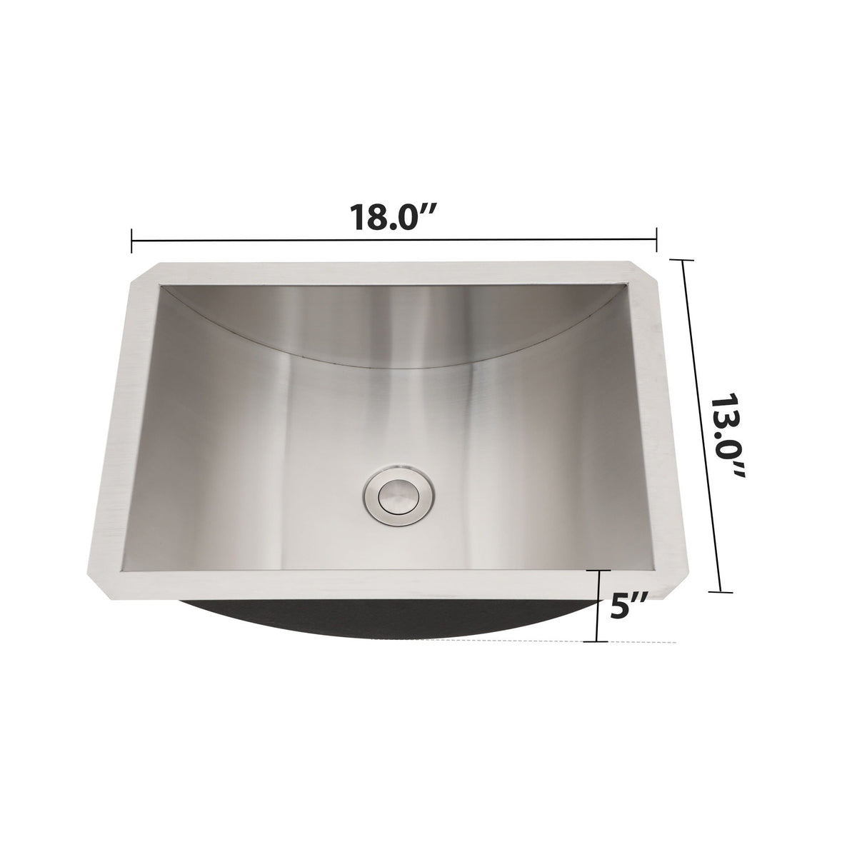 Oumuch Brushed Nickel Undermount Bathroom Sink with Pop Up Drain - view 4