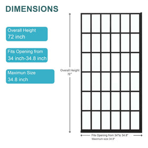 Oumuch Frameless Fixed Shower Door with Open Entry Design - view 2