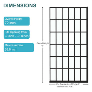Oumuch Frameless Fixed Shower Door with Open Entry Design - view 6