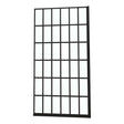 Oumuch Frameless Fixed Shower Door with Open Entry Design in Black