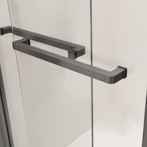 Oumuch Modern Double Sliding Shower Enclosure with Tempered Glass - view 6