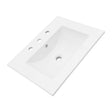 Oumuch Rectangular Single Vanity Top with 3 Faucet Holes