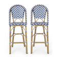 Outdoor Rattan French Barstool Set