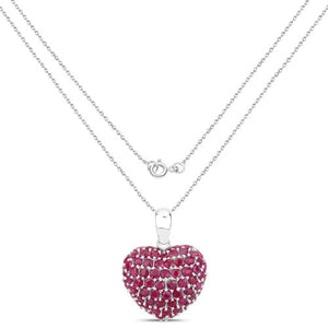 8.58 Carat Genuine Ruby .925 Sterling Silver Pendant