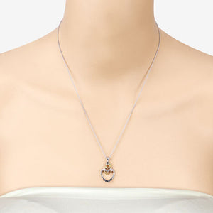 0.14 Carat Genuine Blue Sapphire .925 Sterling Silver Pendant