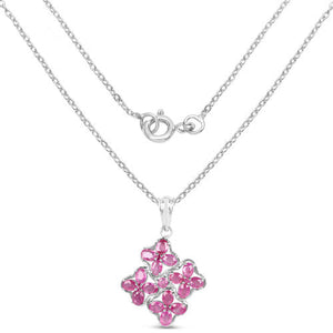 3.72 Carat Genuine Ruby .925 Sterling Silver Pendant