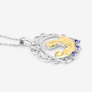 0.11 Carat Genuine Tanzanite .925 Sterling Silver Pendant