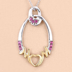 0.18 Carat Genuine Ruby .925 Sterling Silver Pendant