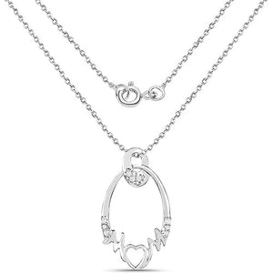 0.14 Carat Genuine White Diamond .925 Sterling Silver Pendant
