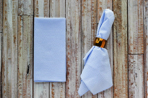 Seersucker Dinner Napkins, Set of 4