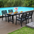 Patio Life HDPE Outdoor Patio Dining Set with Table and Four Chairs - view 2