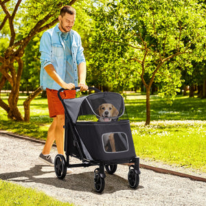 PawHut-One-Click-Foldable-Doggy-Stroller-for-Medium-Large-Dogs-and-Cats-Pet-Stroller