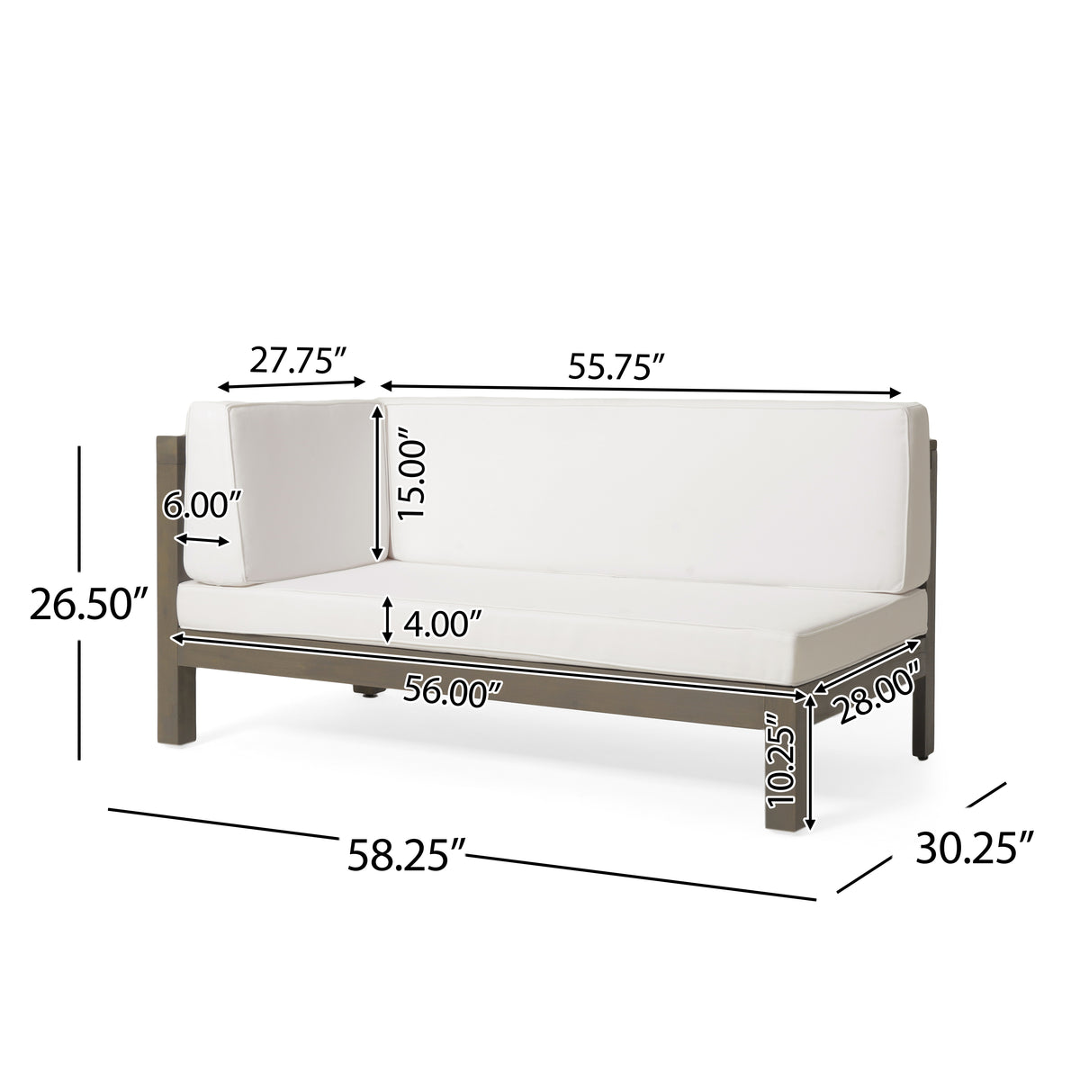 Brava X-Back Left Corner Bench Set of 2