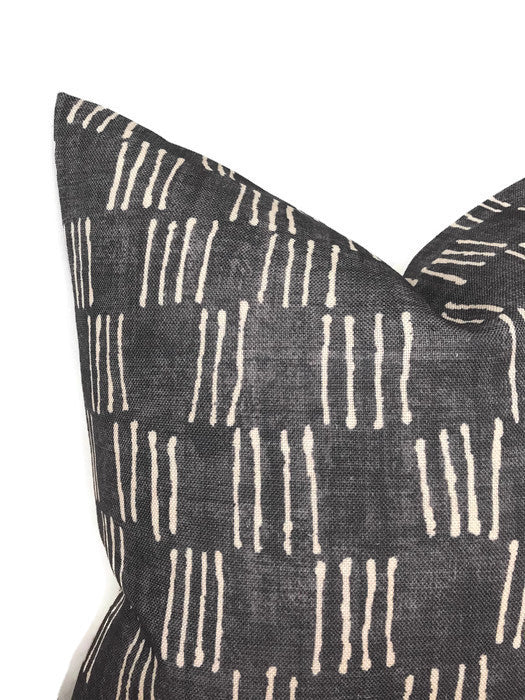 Matchsticks Pillow Cover in Pebble Grey, George Spencer Textiles