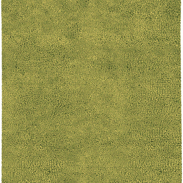 Frederika Solid Olive Green Wool Shag Rug - Clearance