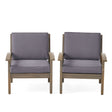 Peyton Club Chair Outdoor Seating in Dark Gray Acacia Wood