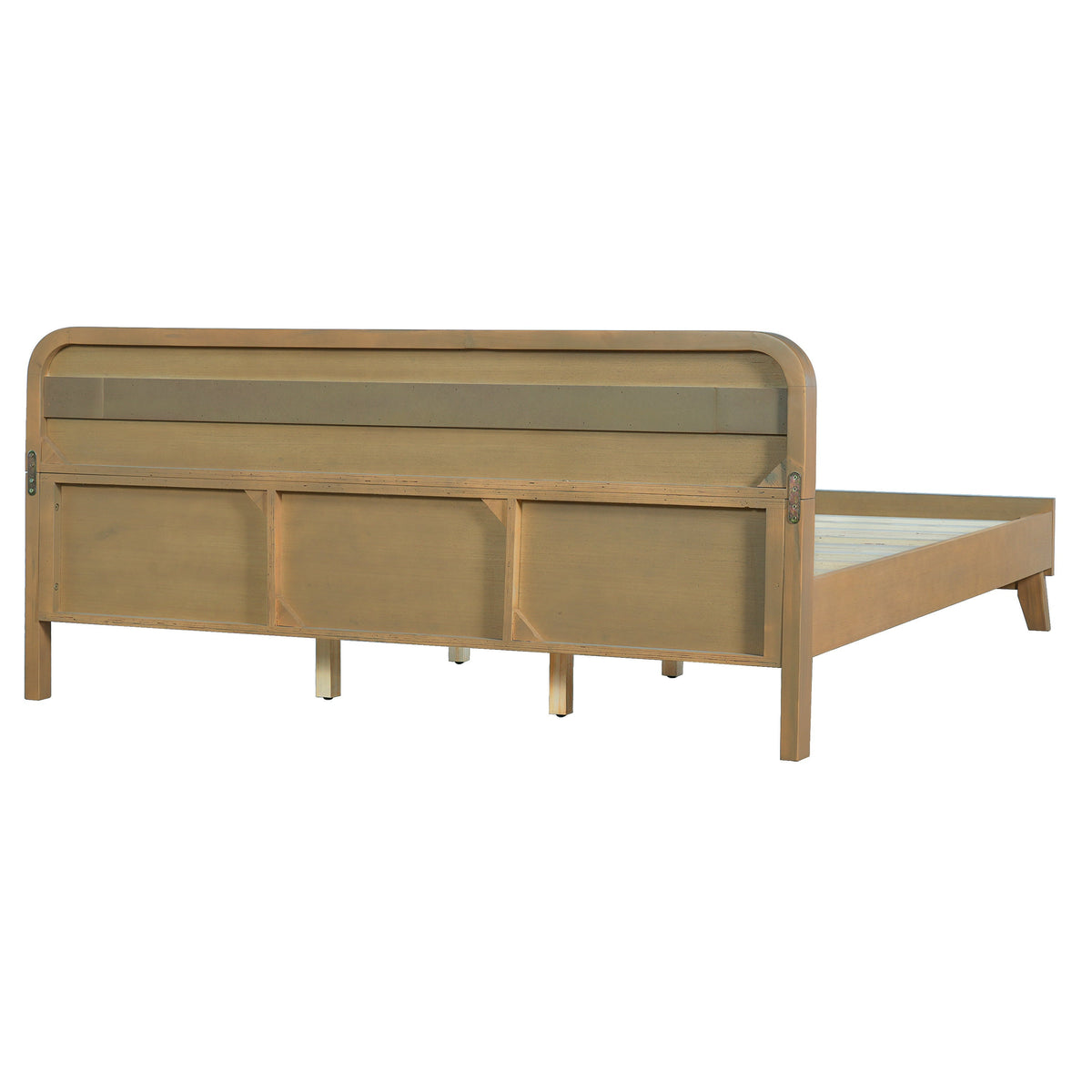 Pine Solid Wood Queen Size Bed in Rustic Yellow - view 11