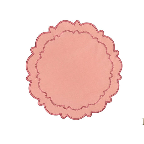 Harmony Pink Round Fabric Placemat