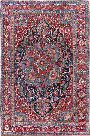 Pauline Red Medallion Performance Rug