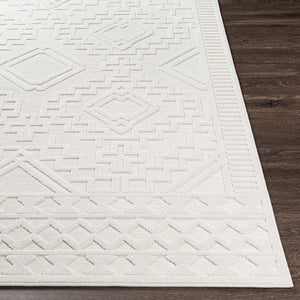 Plumtree 3D White Outdoor Rug