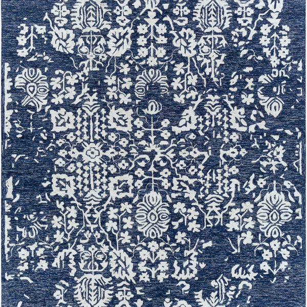 Poole Navy Wool Area Carpet