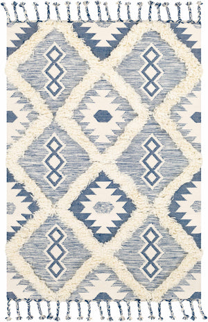 Painesdale Blue/White Wool Carpet - Clearance