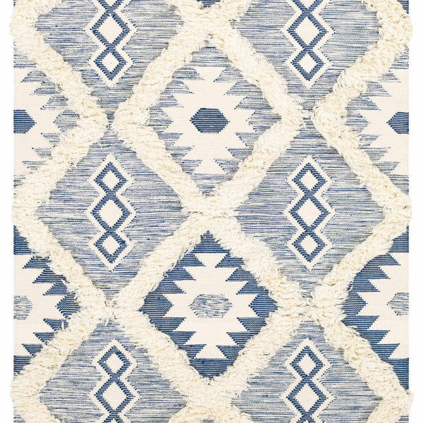 Painesdale Blue/White Wool Carpet - Clearance