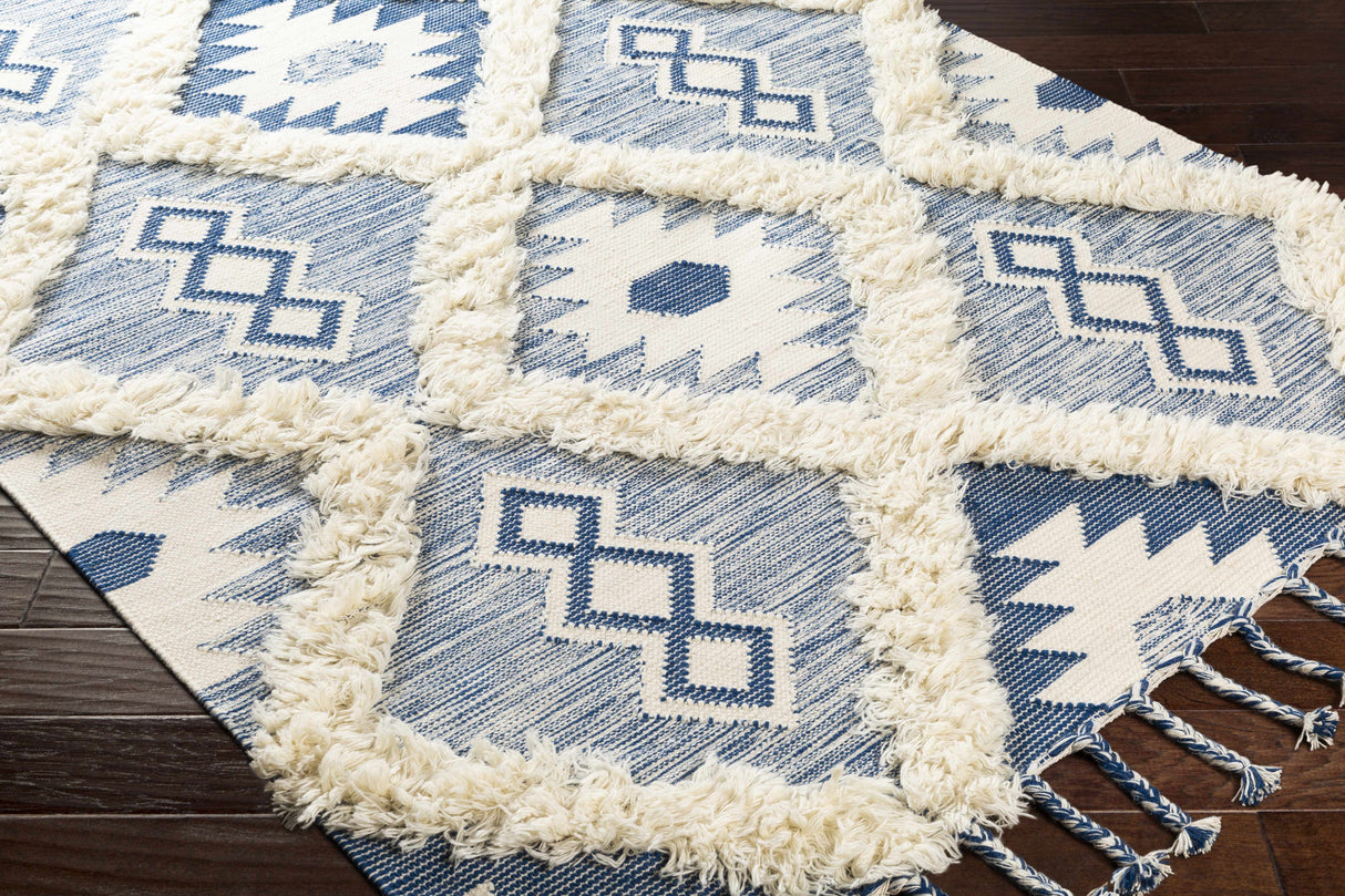 Painesdale Blue/White Wool Carpet - Clearance