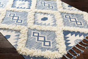 Painesdale Blue/White Wool Carpet - Clearance